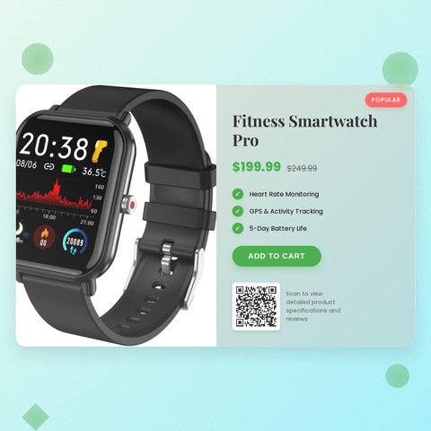 Product card for Fitness Smartwatch Pro